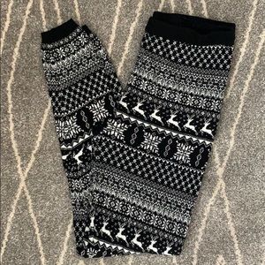 Winter snowflake print pajama bottoms [bundle me!]